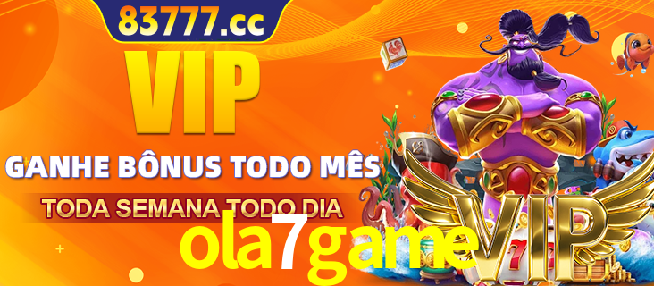 Banner promocional do ola7game oferecendo 100% de recompensas adicionais contínuas para quem fizer o login diário (Daily sign-in), com um mascote de coelho.