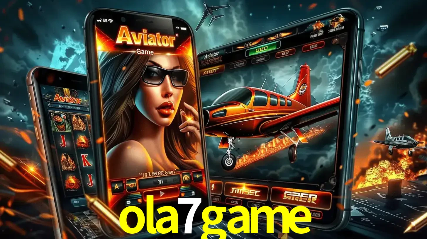 O popular jogo de apostas Aviator exibido em vários celulares e tablets, mostrando a interface emocionante e a ação de voo disponíveis para jogar agora no ola7game.