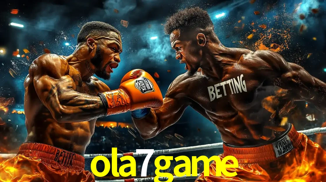 Dois boxeadores em uma luta intensa e explosiva, representando a adrenalina e as oportunidades de apostas em esportes de combate disponíveis na plataforma ola7game.