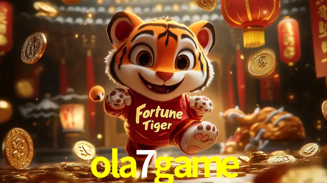 O alegre personagem do Fortune Tiger correndo sobre um caminho de moedas de ouro, simbolizando os grandes prêmios e a diversão do popular jogo de slot do ola7game.