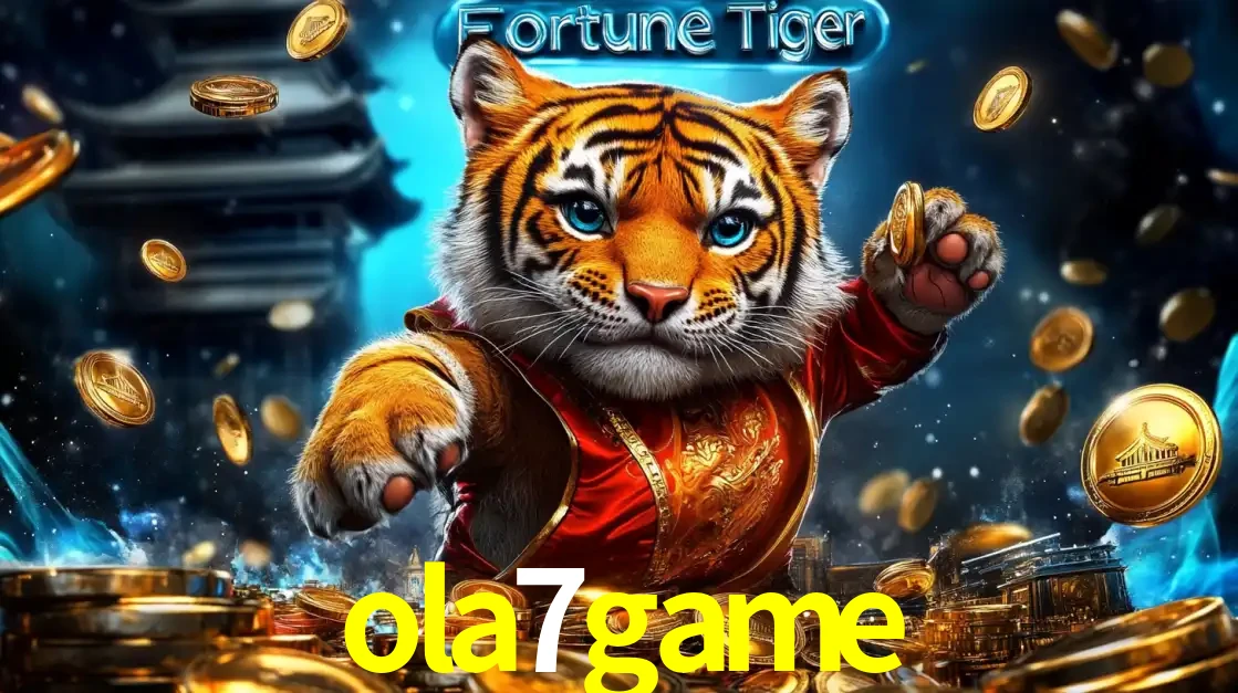 Imagem promocional do jogo de slot Fortune Tiger, com um tigre majestoso em traje tradicional cercado por uma fortuna em moedas de ouro, disponível agora no cassino ola7game.