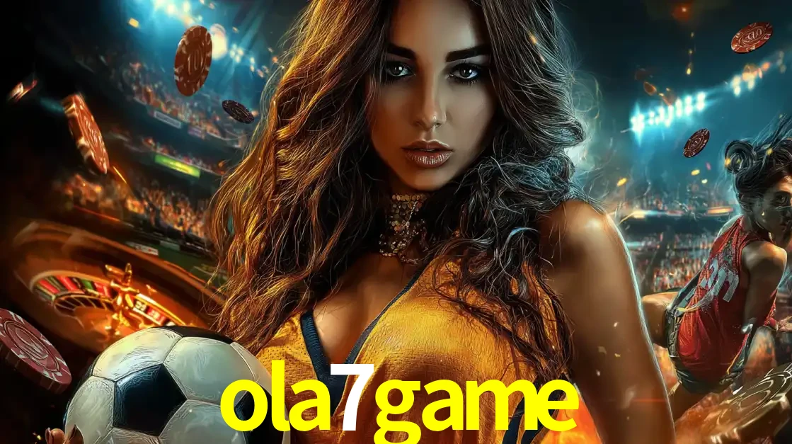 Mulher segurando uma bola de futebol em uma montagem que mistura a paixão esportiva com a emoção da roleta de cassino, tudo disponível na plataforma ola7game.